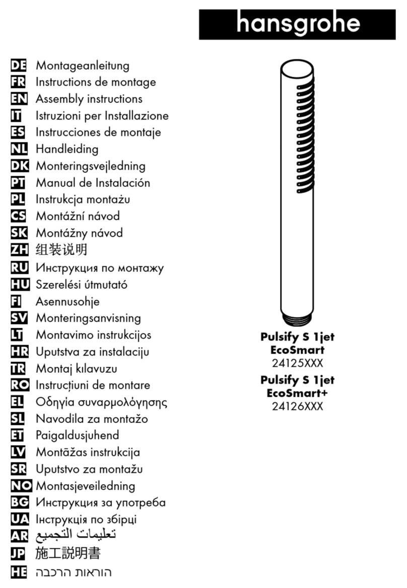 Hans Grohe Pulsify S 1jet EcoSmart 24125 Series User manual