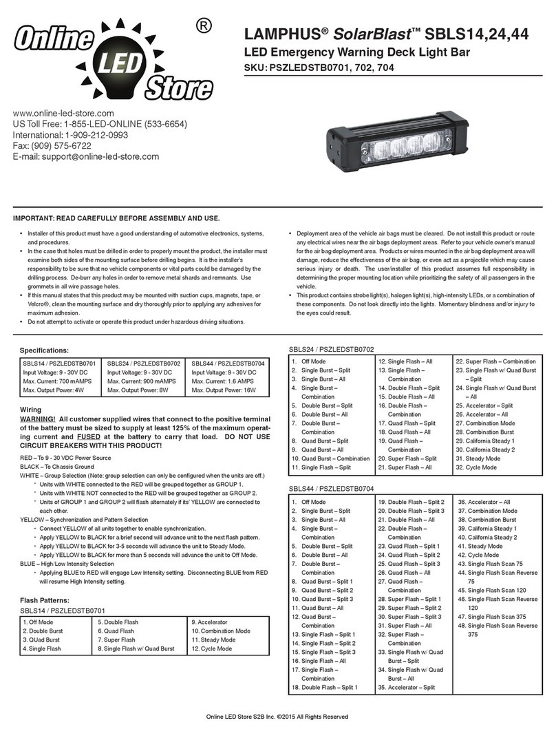 Lamphus SolarBlast SBLS14 instruction manual