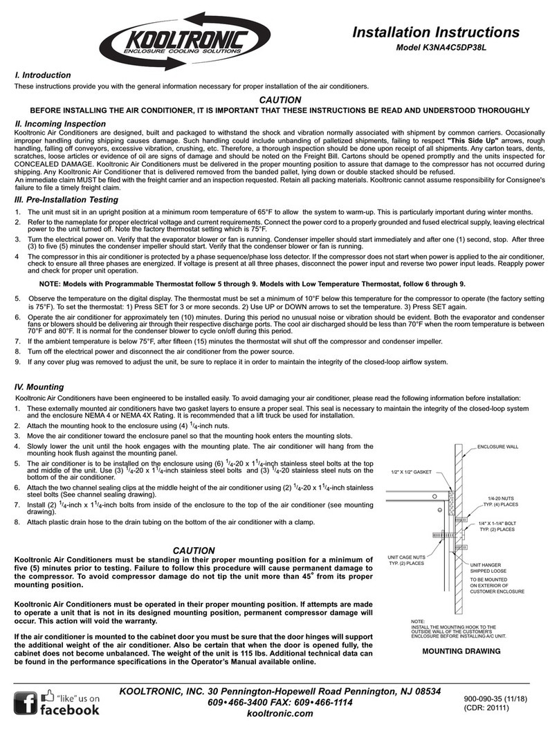 Kooltronic K3NA4C5DP38L User manual