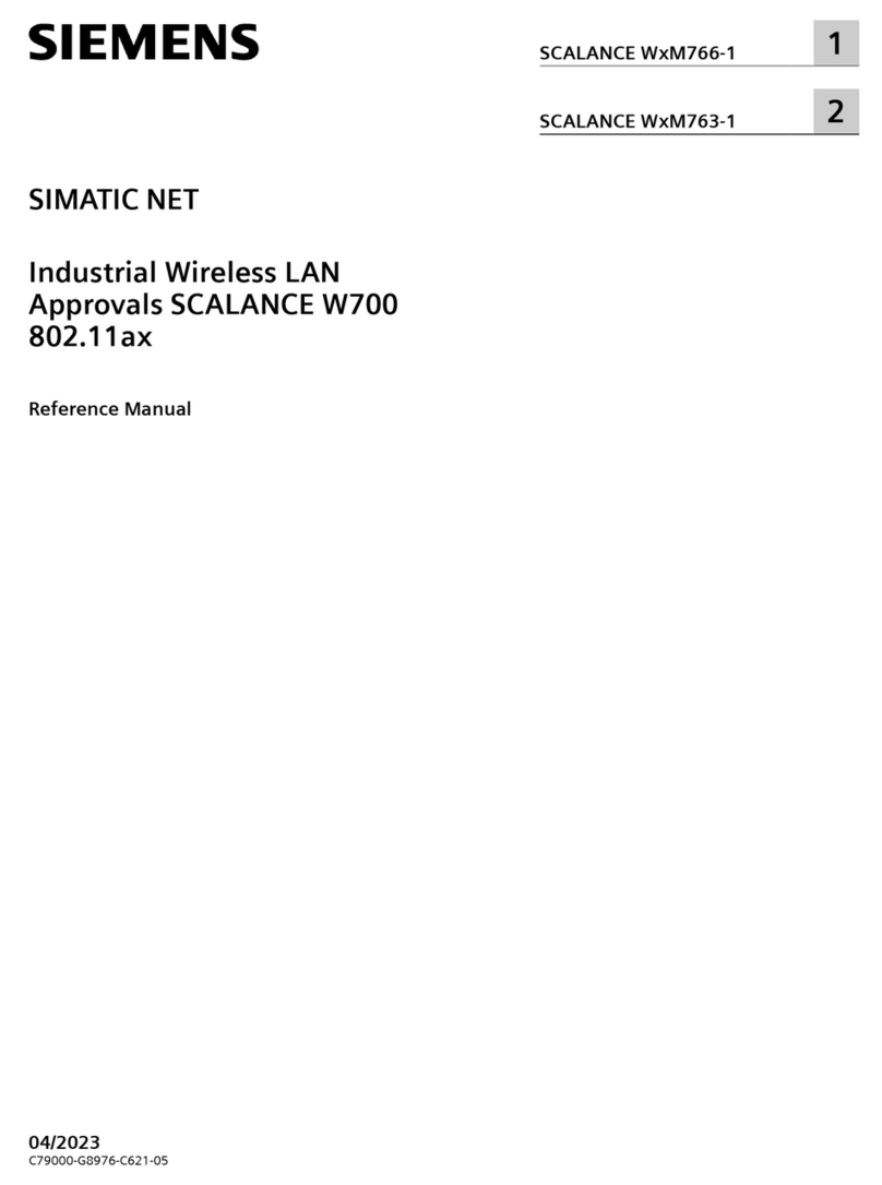 Siemens SIMATIC NET SCALANCE W M763-1 Series User manual