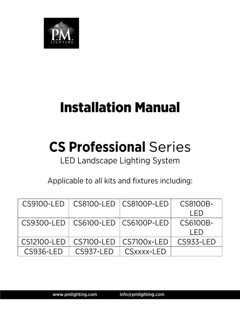 P. M. Lighting Professional CS Series installation manual