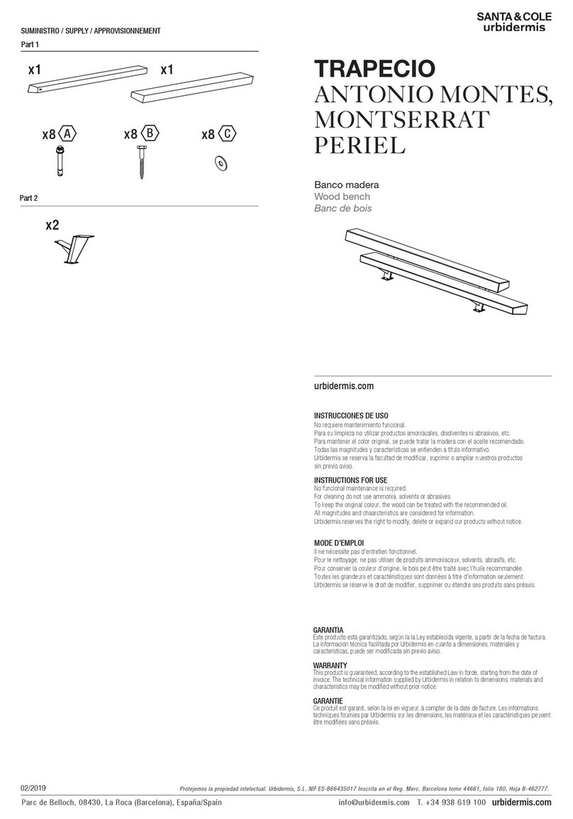 Santa & Cole Urbidermis TRAPECIO manual Santa & Cole Urbidermis TRAPECIO manual