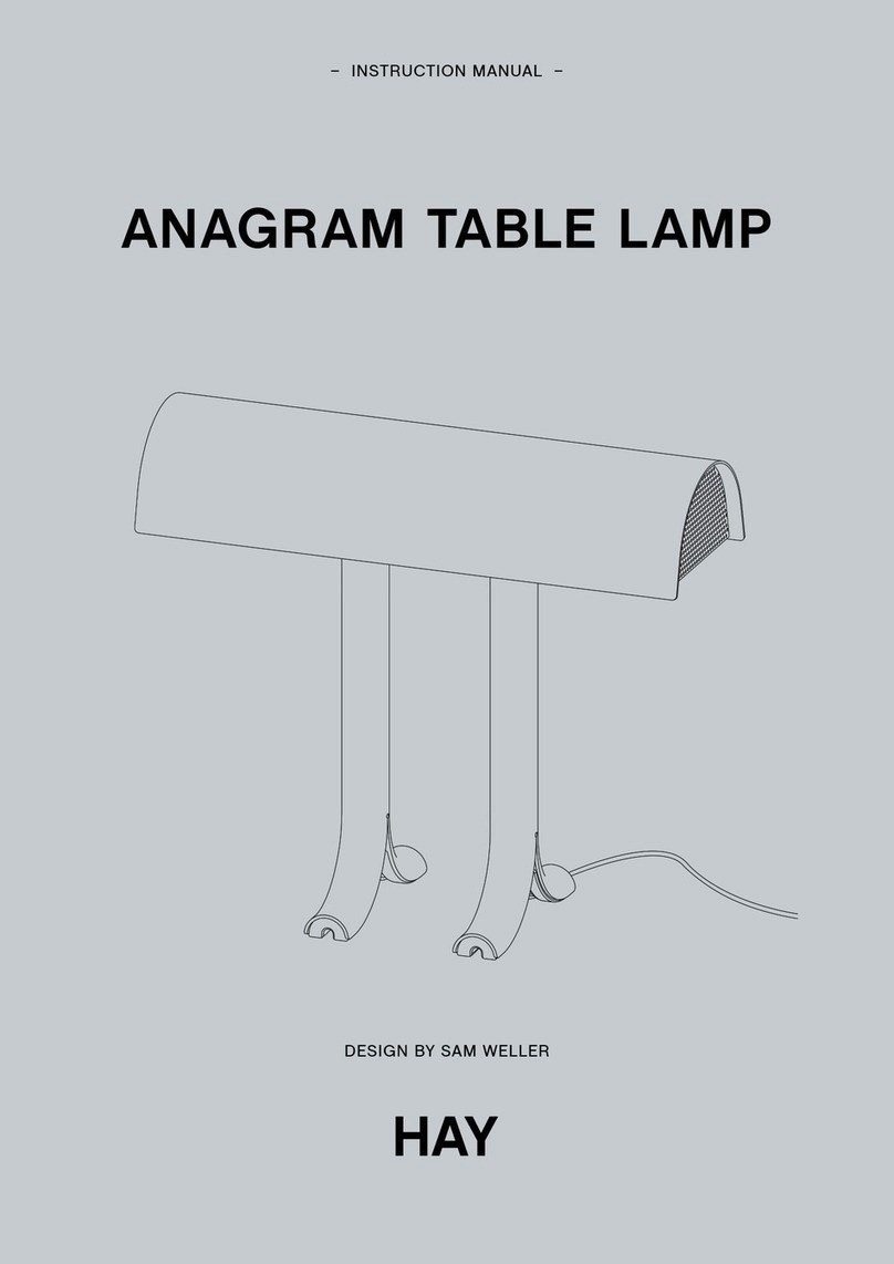 Hay ANAGRAM TABLE LAMP instruction manual