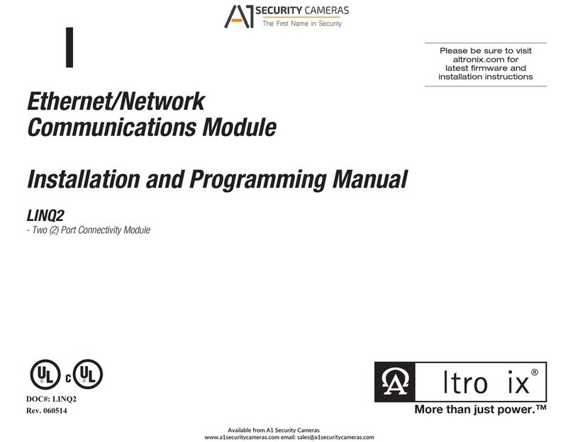 A1 Security Cameras LINQ2 Installation and programming manual