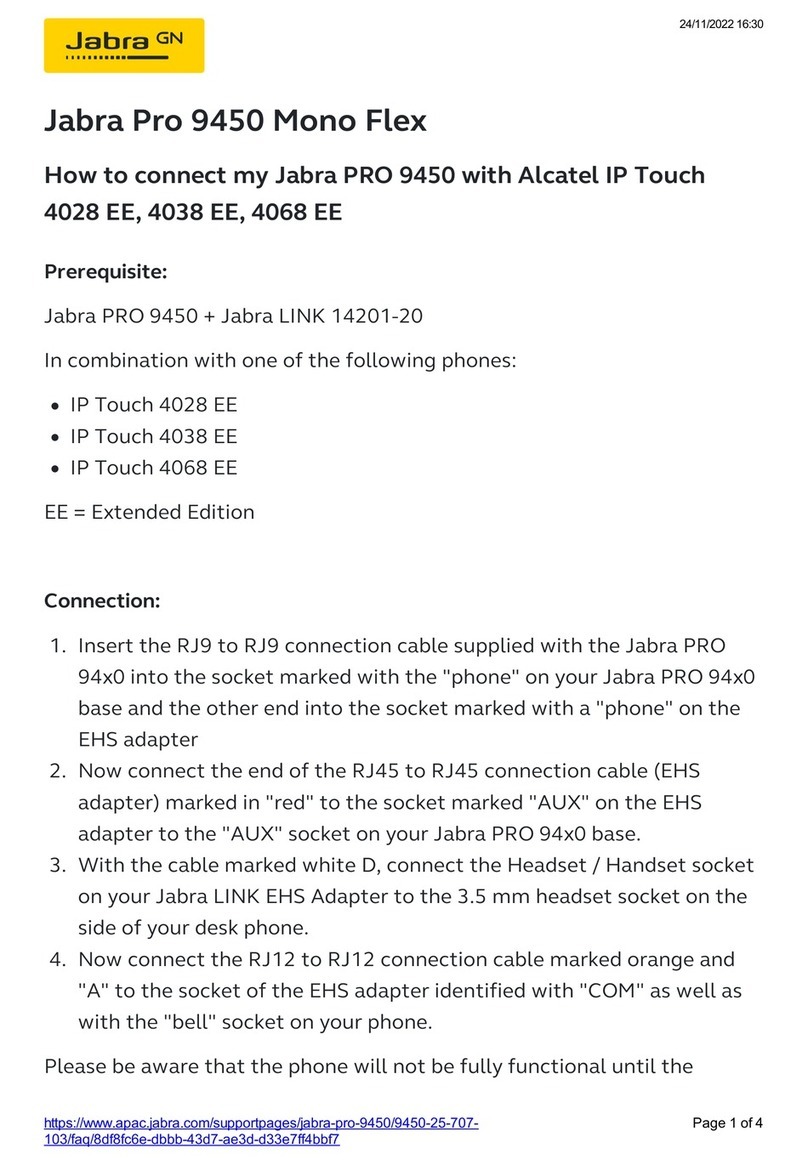 Jabra Pro 9450 Mono Flex manual