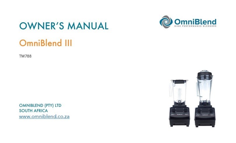 OmniBlend TM788 owner's manual