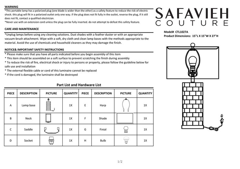 SAFAVIEH COUTURE Massey CTL1027A manual