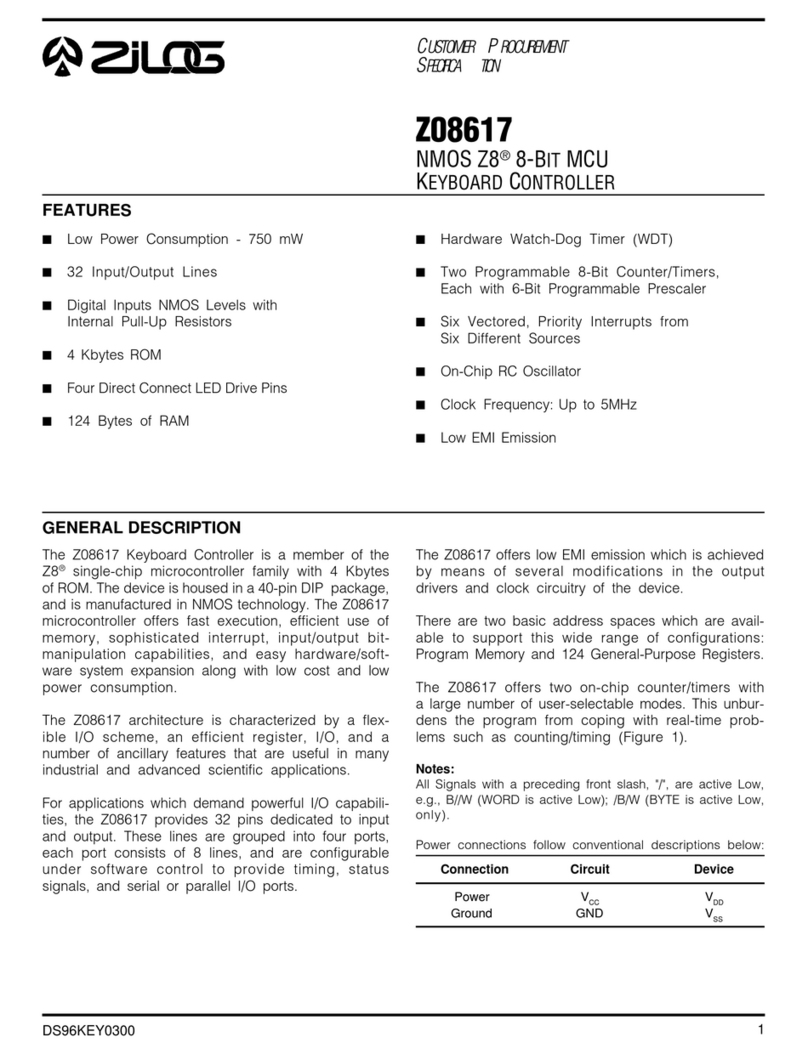 ZiLOG Z08617 manual