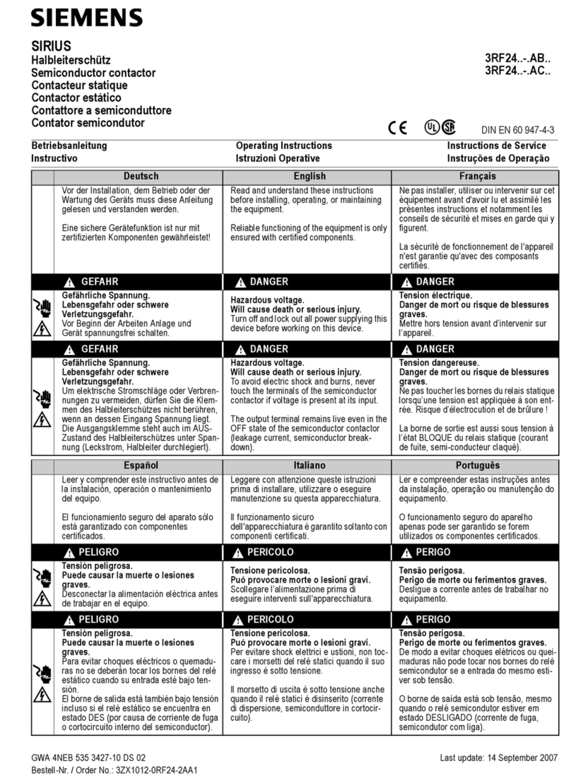 Siemens SIRIUS 3RF24 AB Series operating instructions