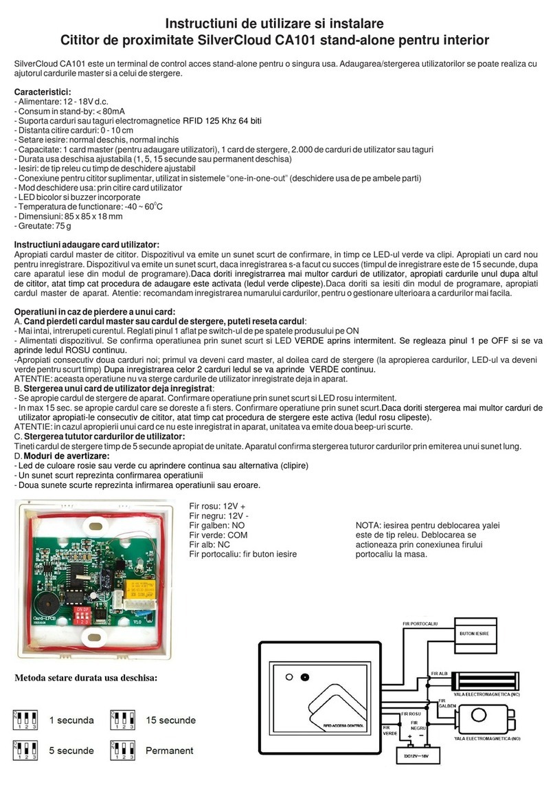 SilverCloud CA101 User manual