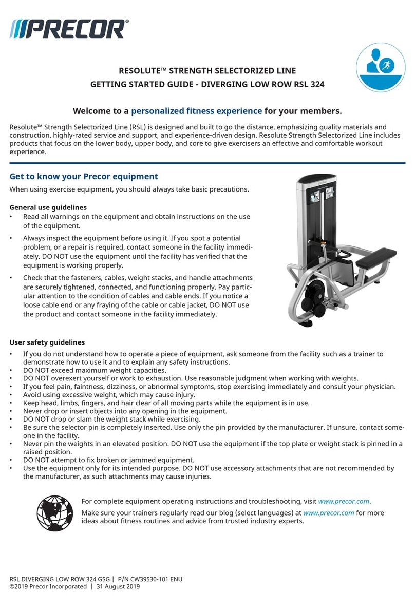 Precor Resolute RSL 324 User manual