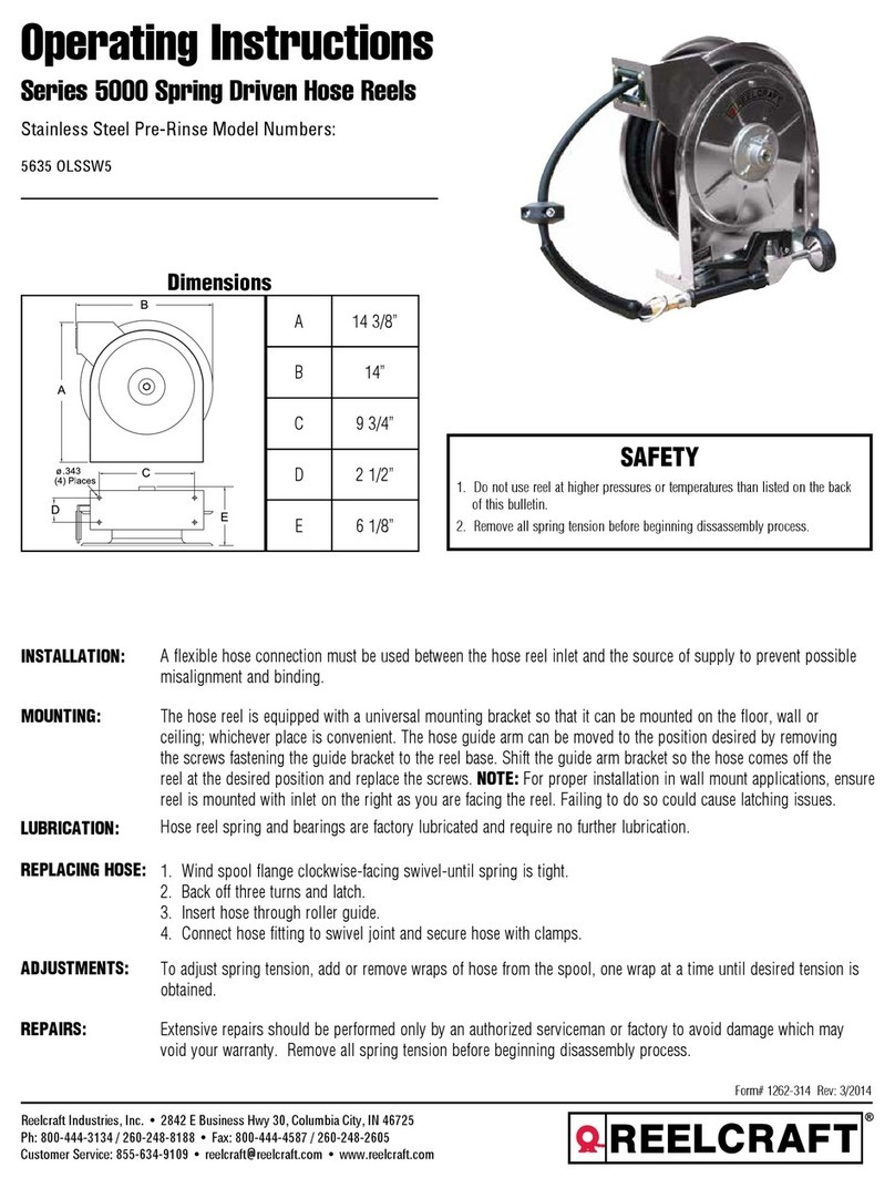 Reelcraft Industries, Inc. 5000 Series User manual