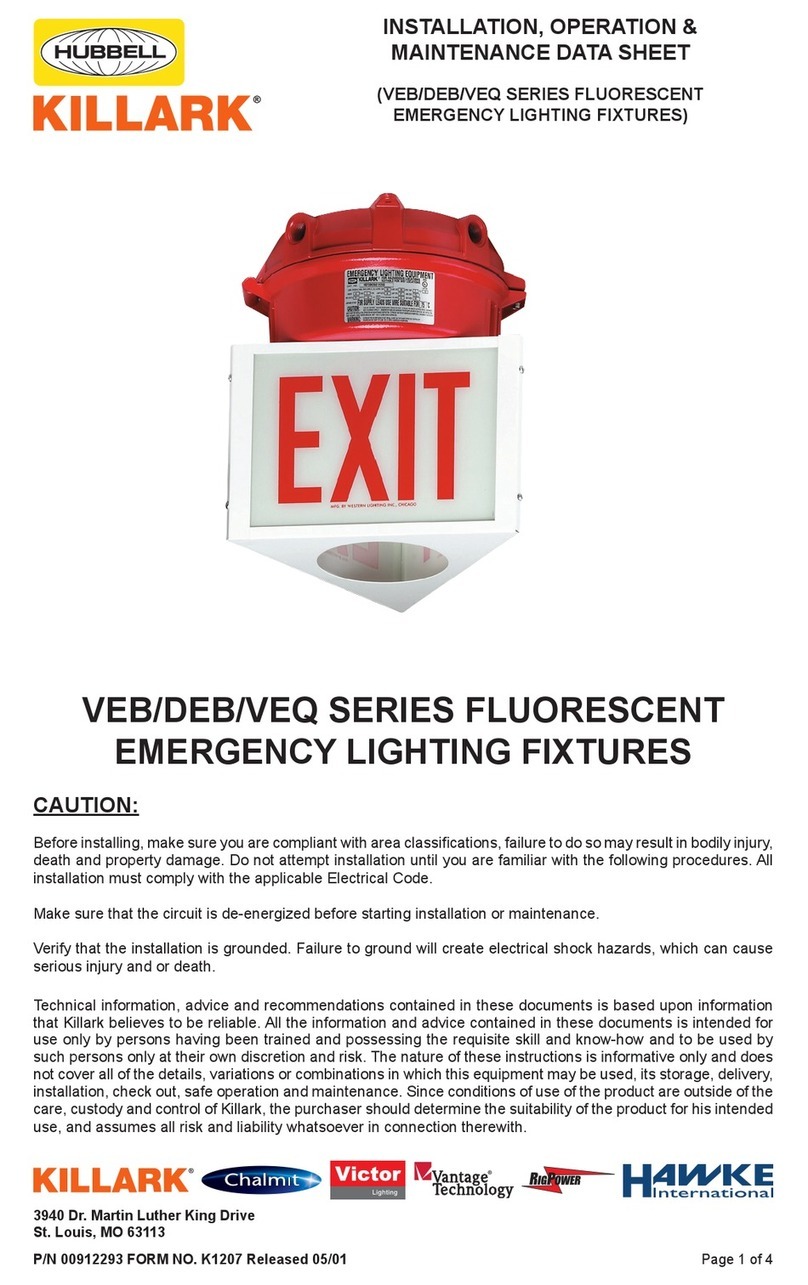 Hubbell KILLARK VEB Series Instruction Manual Hubbell KILLARK VEB Series Instruction Manual