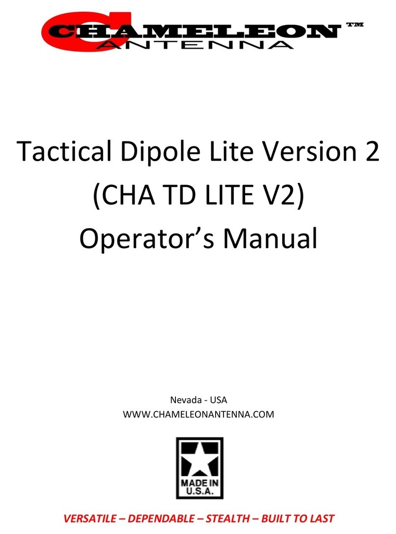 Chameleon Antenna Tactical Dipole Lite Version 2 Operator's manual Chameleon Antenna Tactical Dipole Lite Version 2 Operator's manual