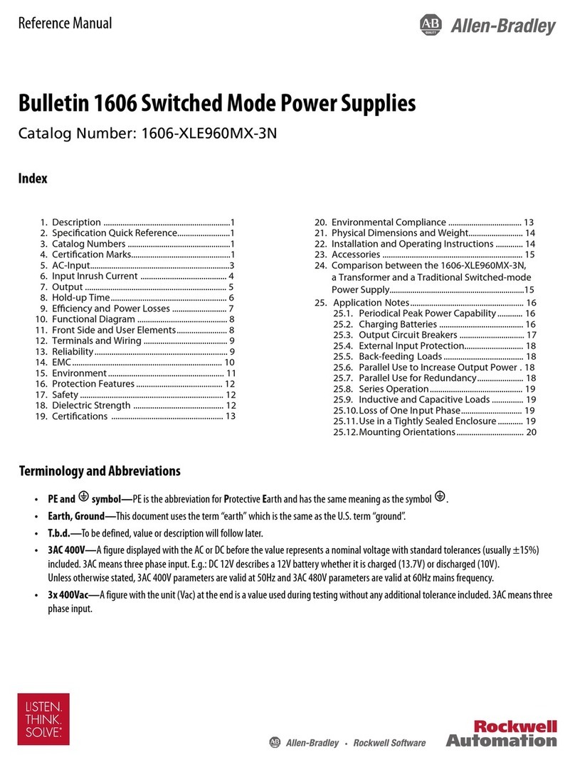 Rockwell Automation Allen-Bradley 1606 Series User manual