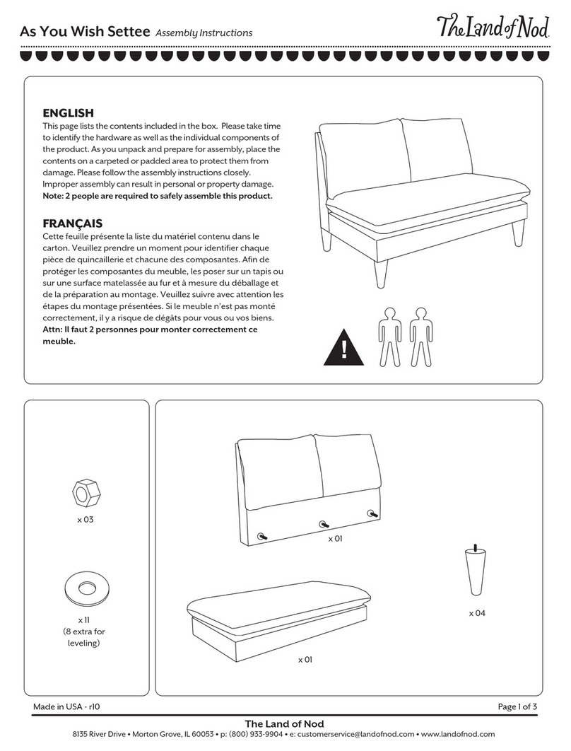 The Land of Nod As You Wish Sette Assembly instructions
