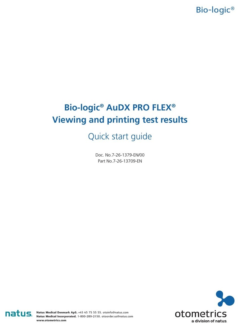 natus otometrics Bio-Logic AuDX PRO FLEX quick start guide