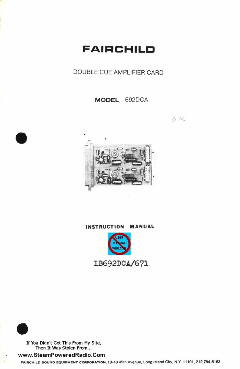 Fairchild 692DCA instruction manual