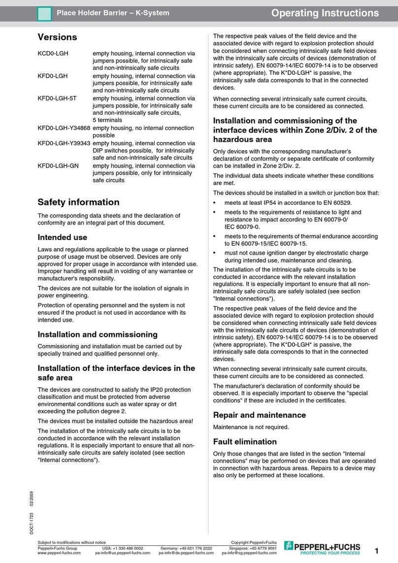 Pepperl+Fuchs KCDO-LGH User manual