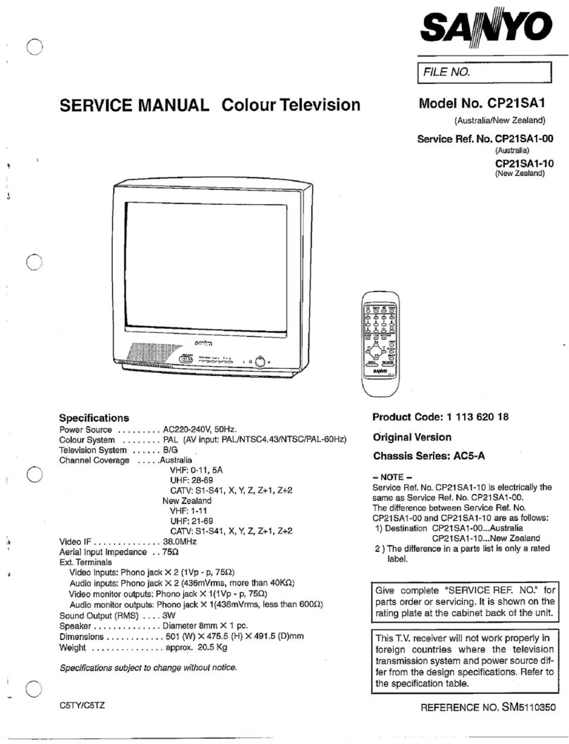 Sanyo CP21SA1 Service manual