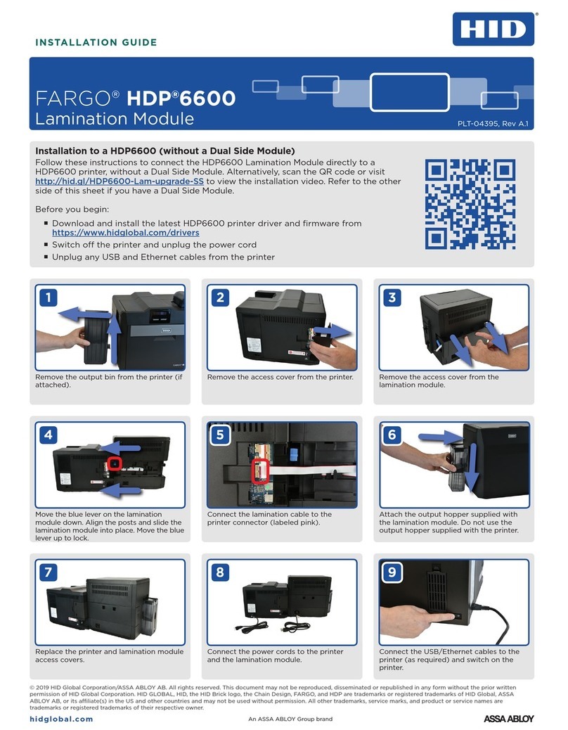 HID FARGO HDP 6600 User manual