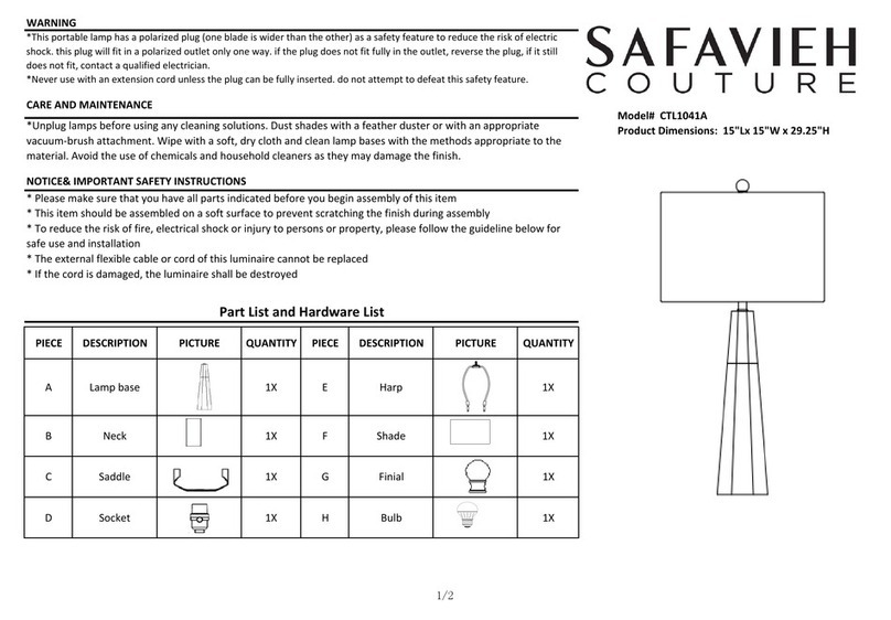 SAFAVIEH COUTURE Toto CTL1041A manual
