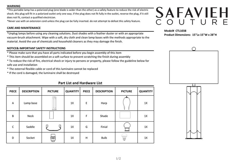 SAFAVIEH COUTURE Chavez CTL1038C manual