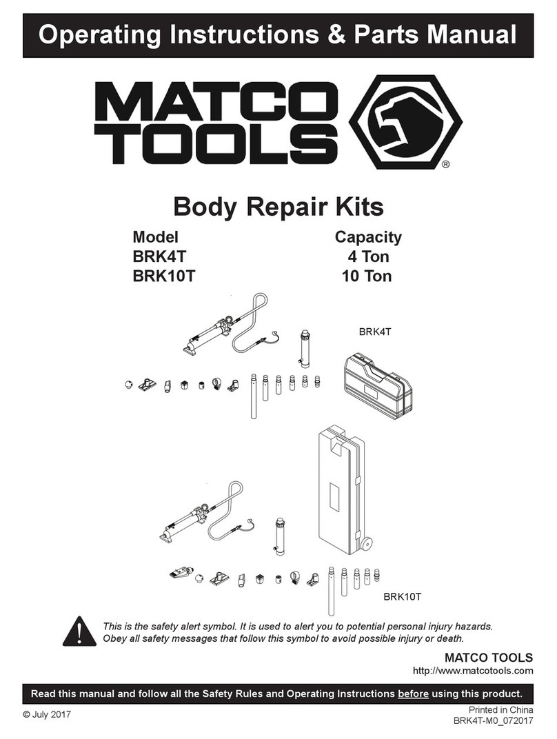 Matco Tools BRK10T Operating instructions & parts manual