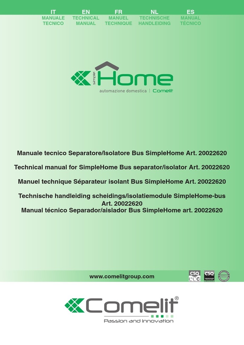 Comelit SimpleHome 20022620 Technical manual