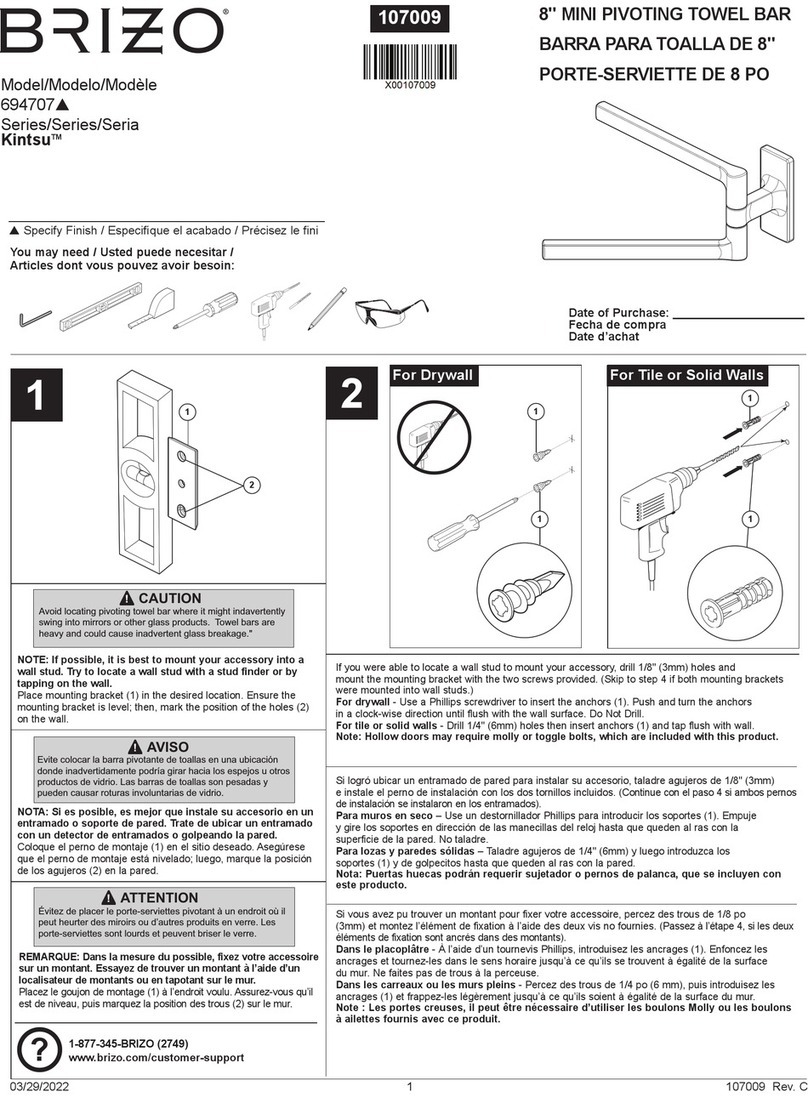 Brizo Kintsu 694707-GL manual