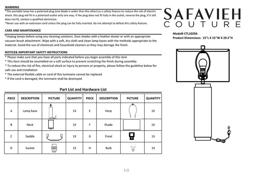 SAFAVIEH COUTURE Sydni CTL1029B User manual SAFAVIEH COUTURE Sydni CTL1029B User manual