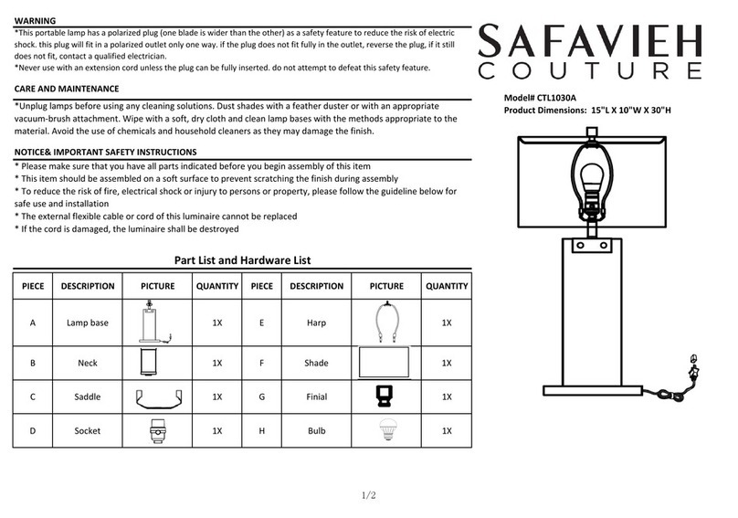 SAFAVIEH COUTURE Morgen CTL1030A User manual SAFAVIEH COUTURE Morgen CTL1030A User manual