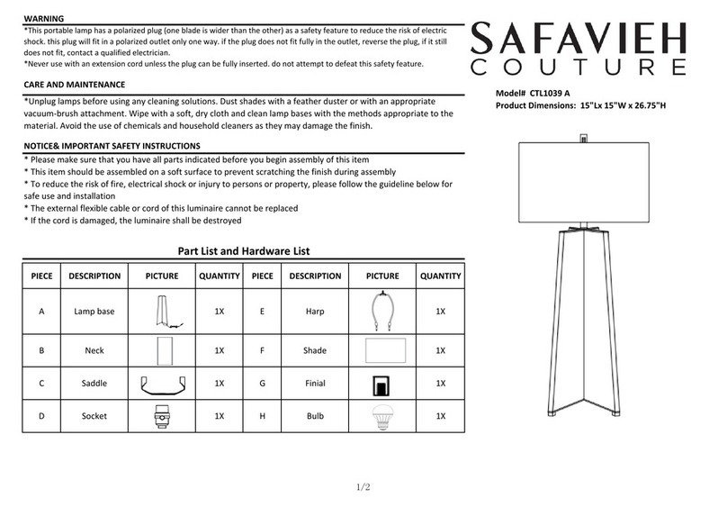 SAFAVIEH COUTURE Kraus CTL1039A User manual SAFAVIEH COUTURE Kraus CTL1039A User manual