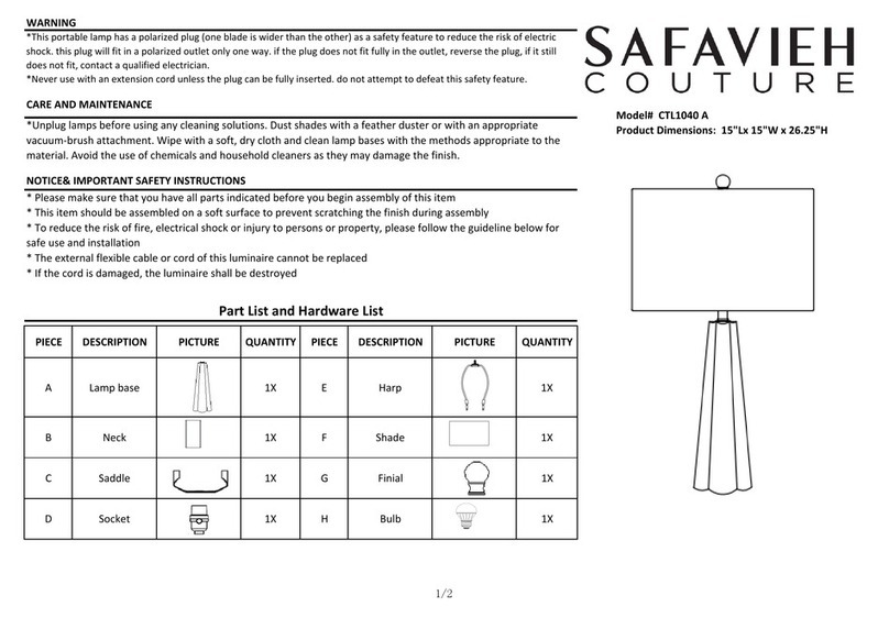 SAFAVIEH COUTURE Aaron CTL1040A User manual SAFAVIEH COUTURE Aaron CTL1040A User manual