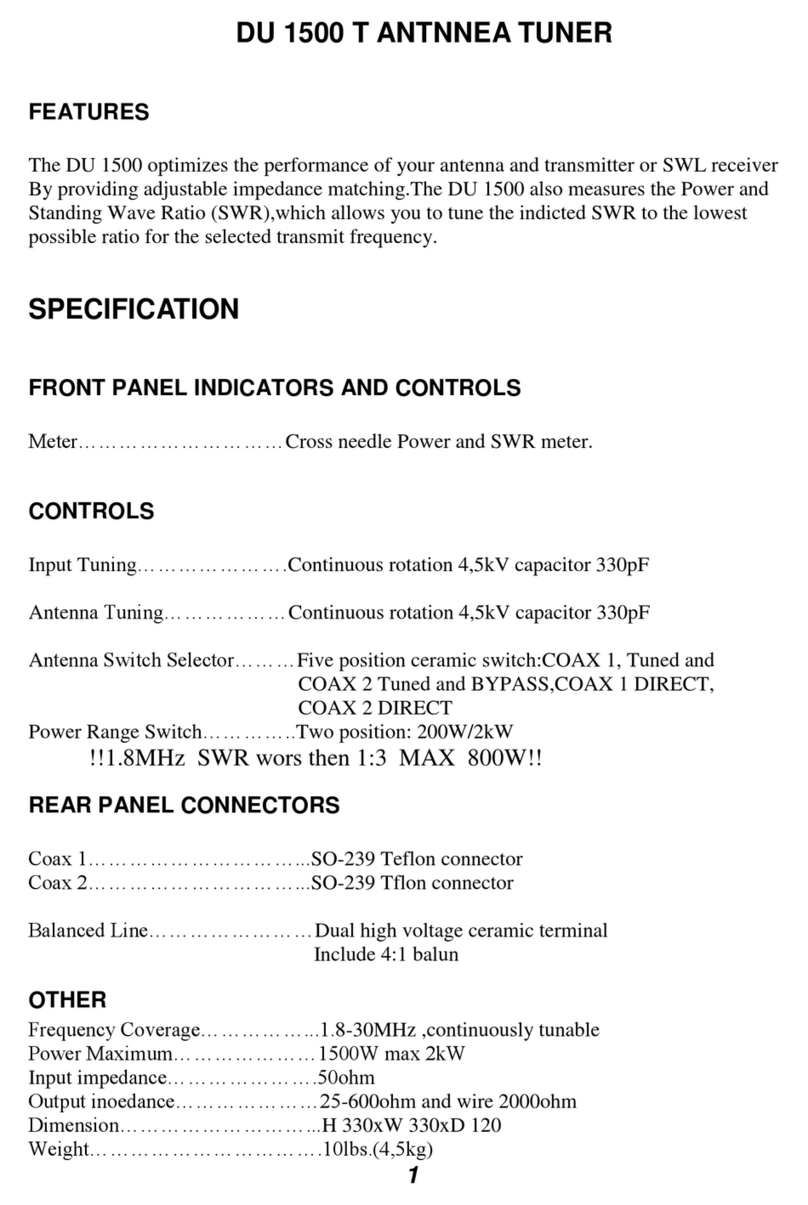 DX Engineering DU 1500 T User manual
