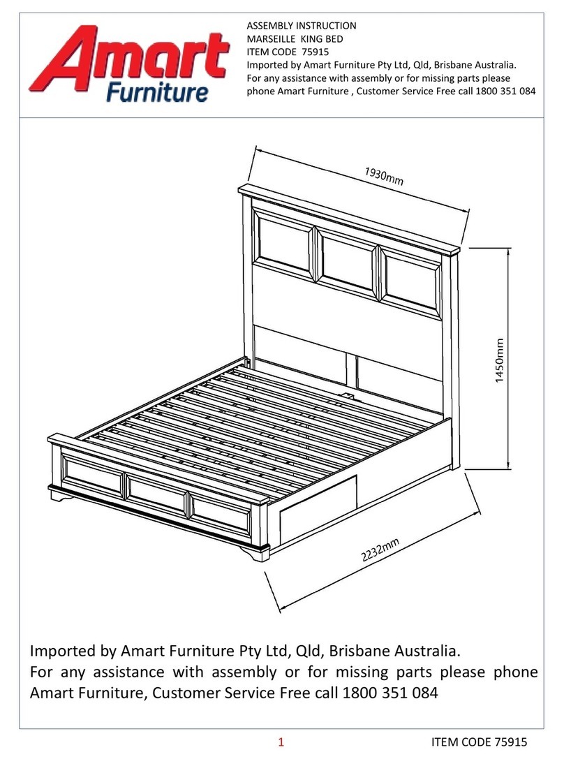 Amart Furniture MARSEILLE 75915 Assembly instruction Amart Furniture MARSEILLE 75915 Assembly instruction