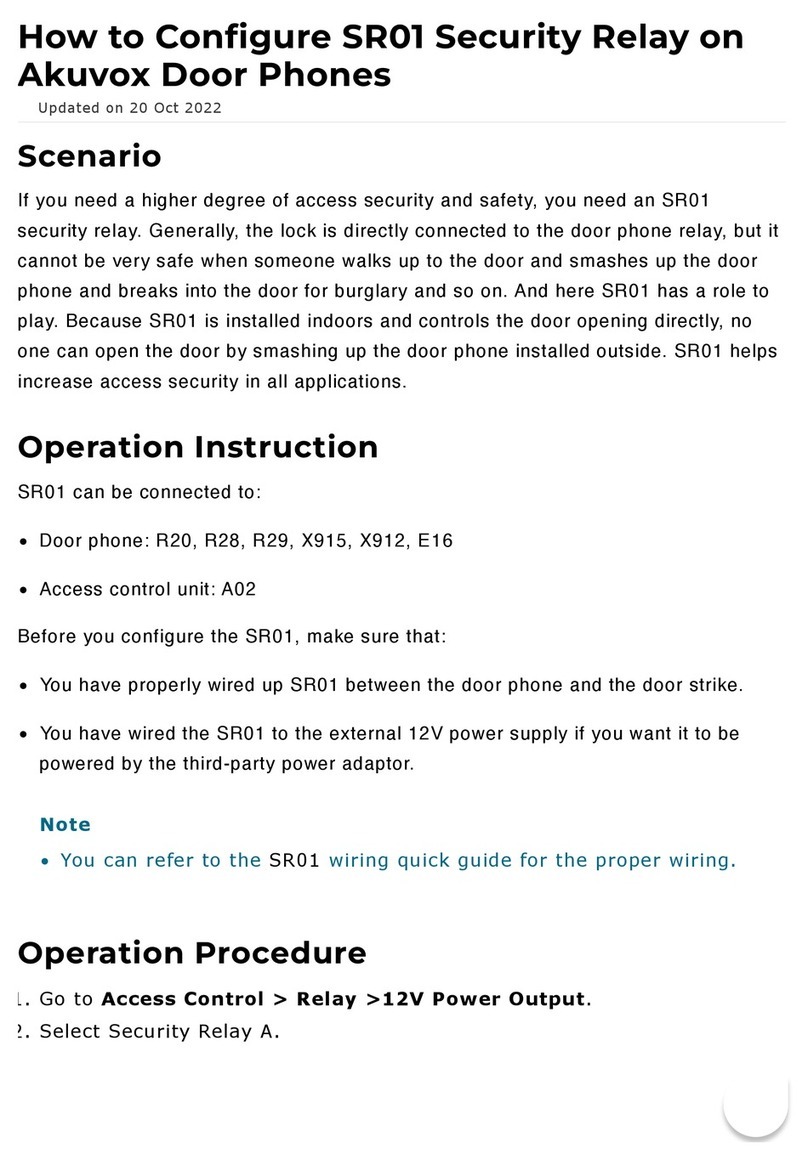 Akuvox SR01 How to configure