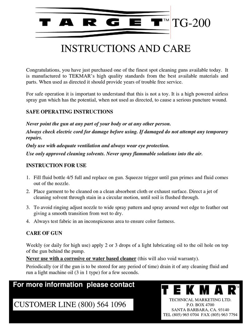 Tekmar TARGET TG-200 Instructions and care