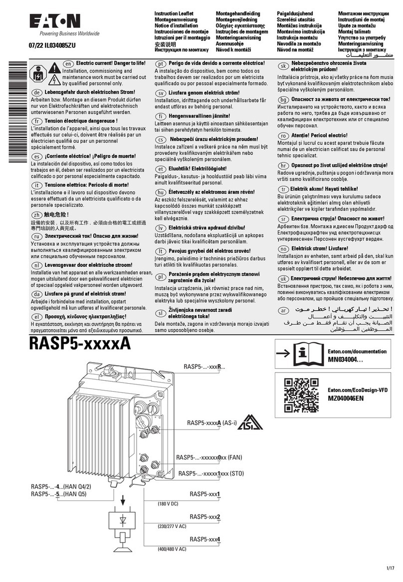 Eaton RASP5 A Series Instruction leaflet