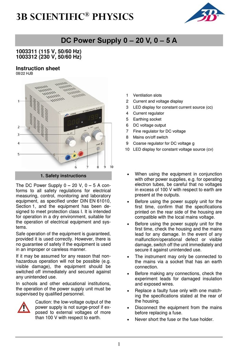 3B SCIENTIFIC PHYSICS 1003312 User manual