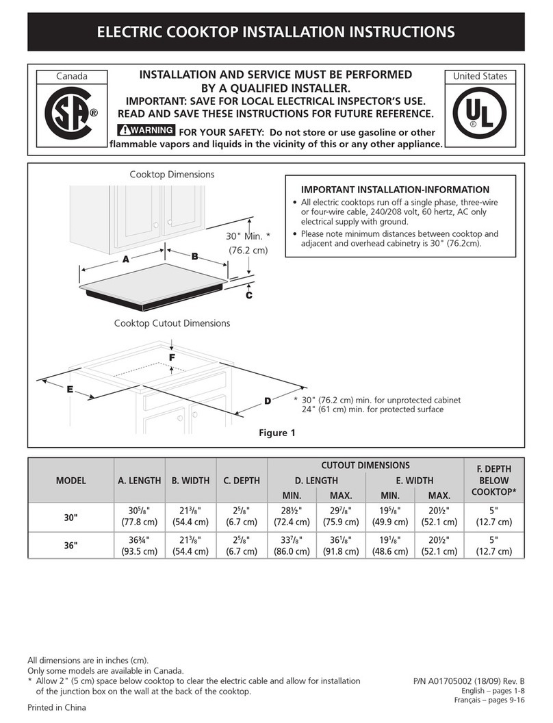 Frigidaire FFEC3025UB User manual