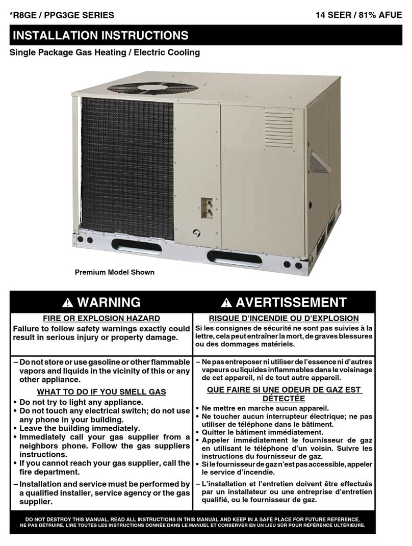 Trane R8GE Series User manual
