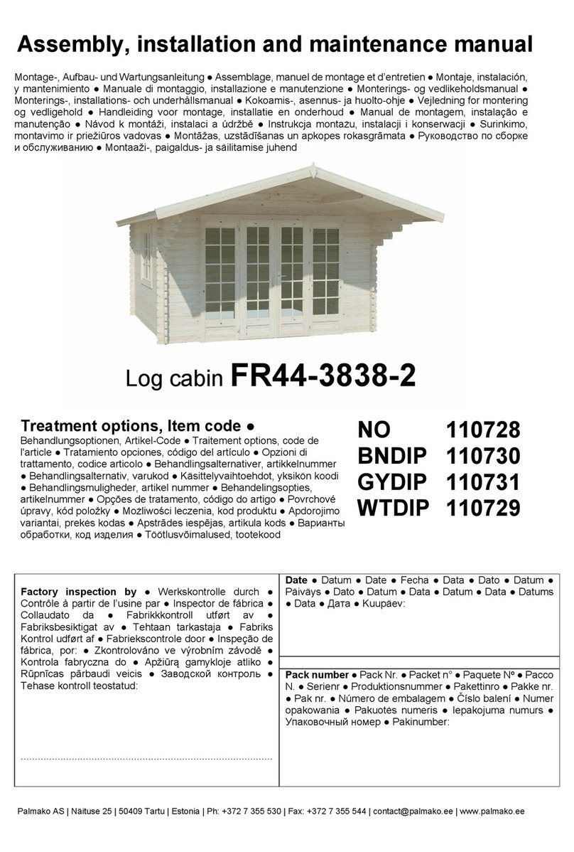 Palmako FR44-3838-2 Installer manual