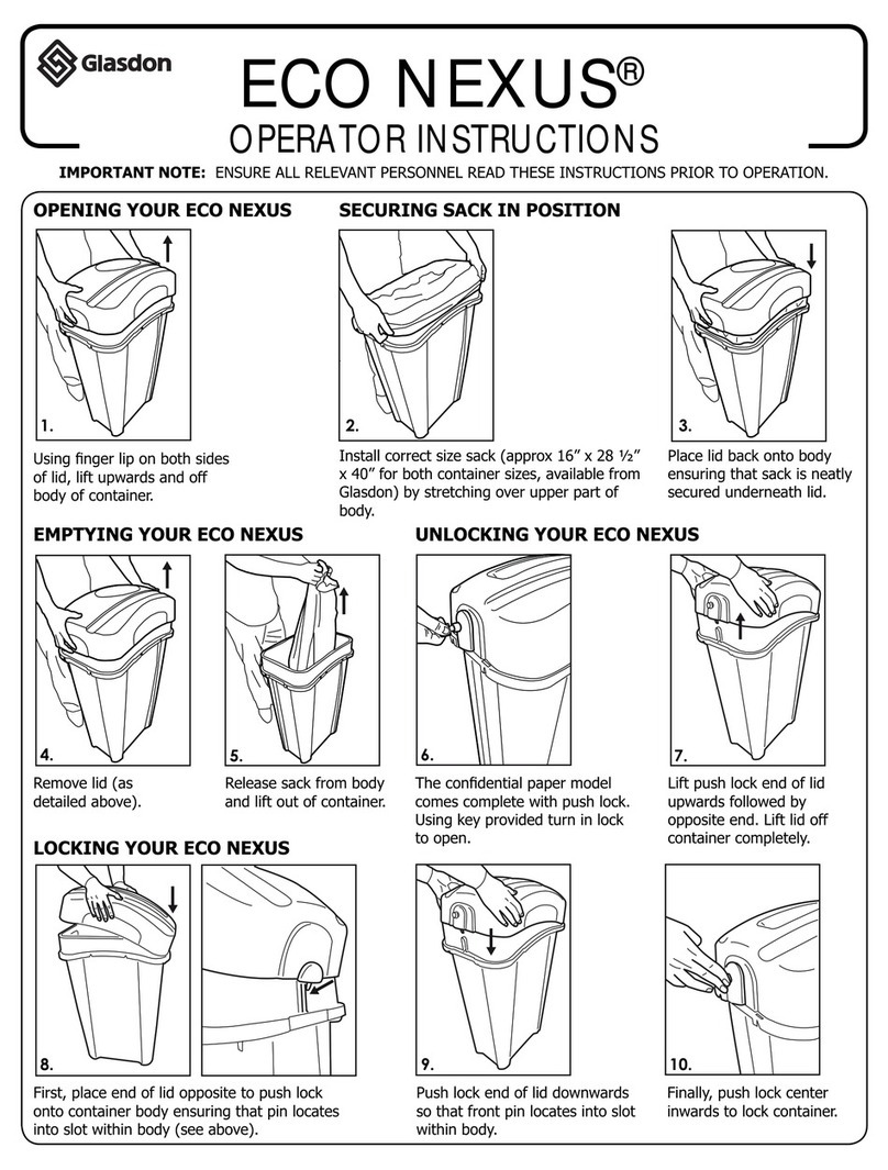 Glasdon ECO NEXUS Operator instructions