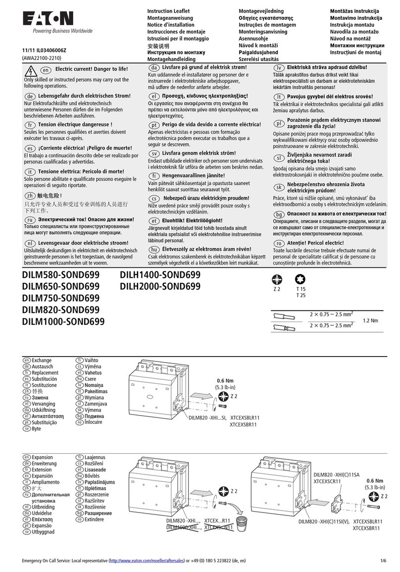 Eaton DILM580-SOND699 Manual