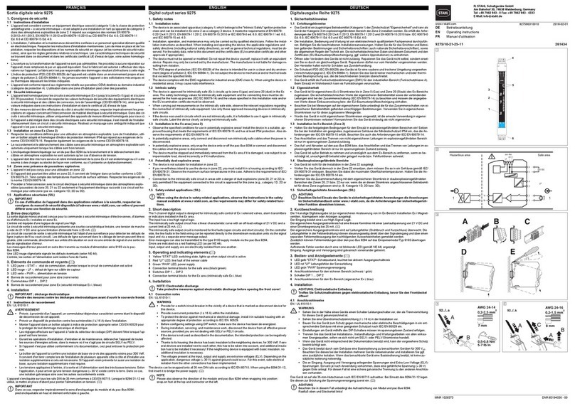 Stahl 261434 operating instructions