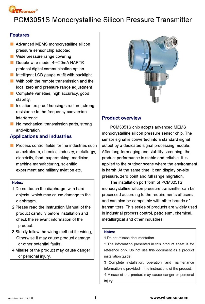 WT sensor PCM3051S quick start guide