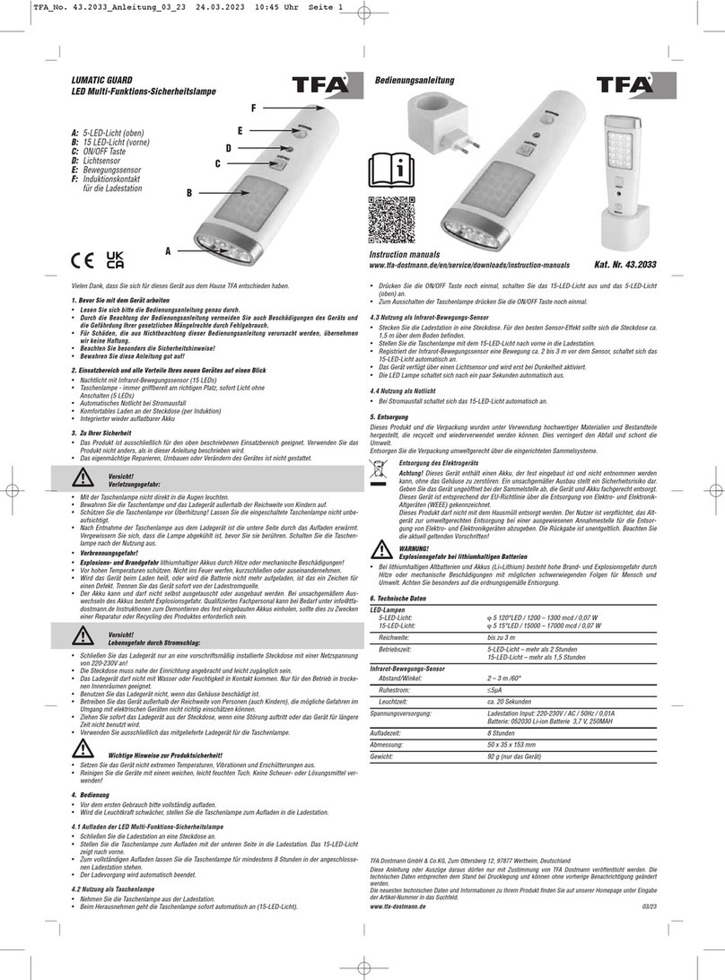 TFA LUMATIC GUARD 43.2033 operating instructions