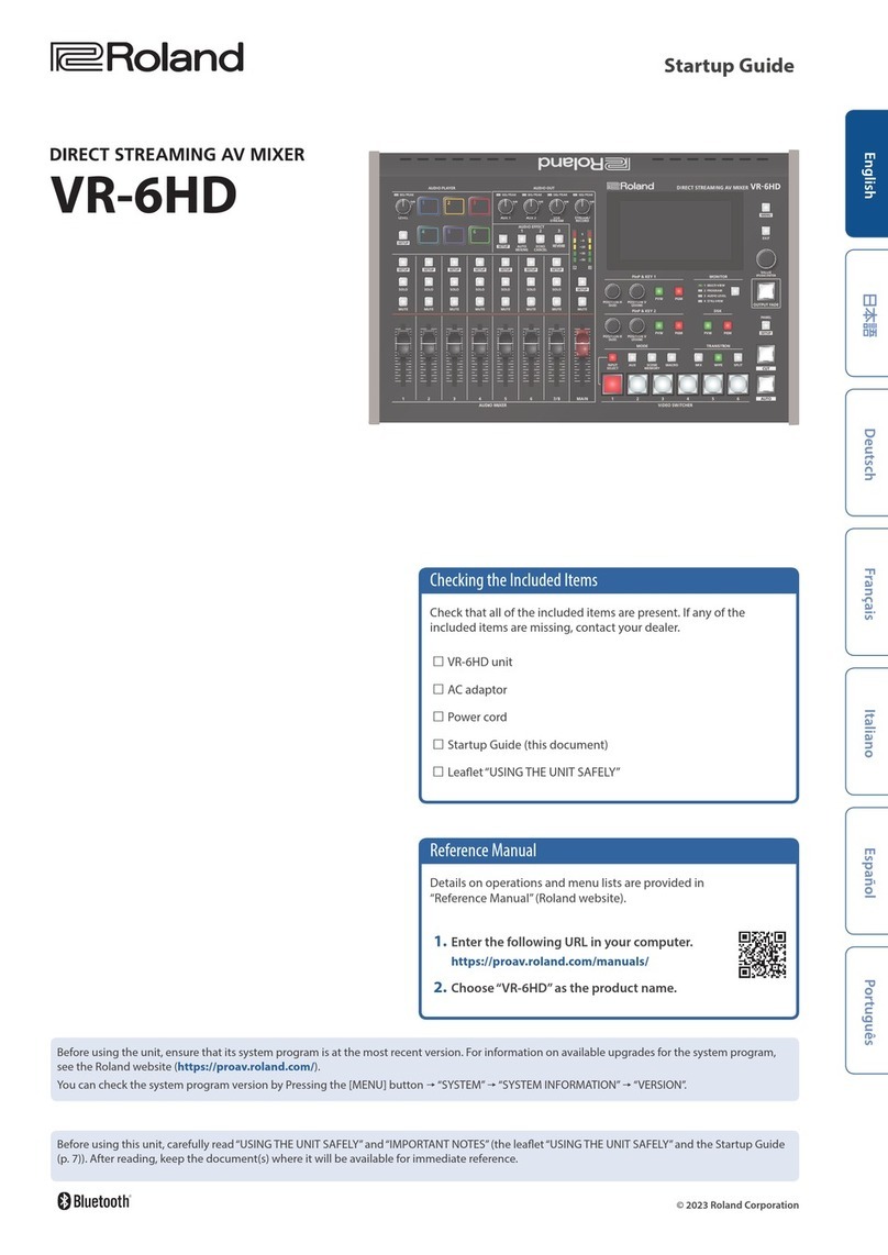Roland VR-6HD User guide