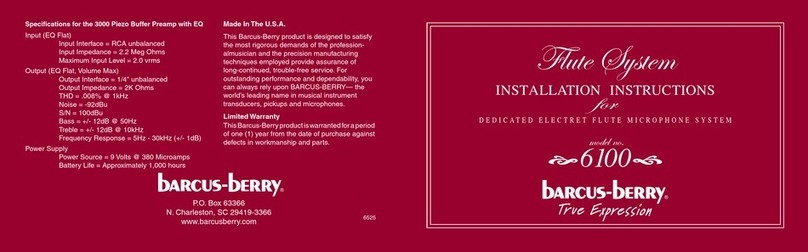 Barcus-Berry 6100 User manual